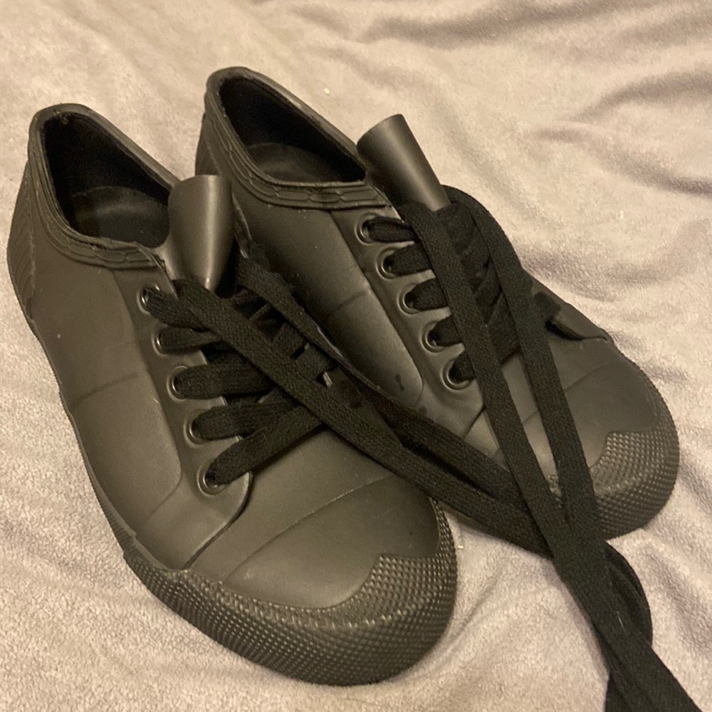 HUNTER Black original men’s rain shoes low tops